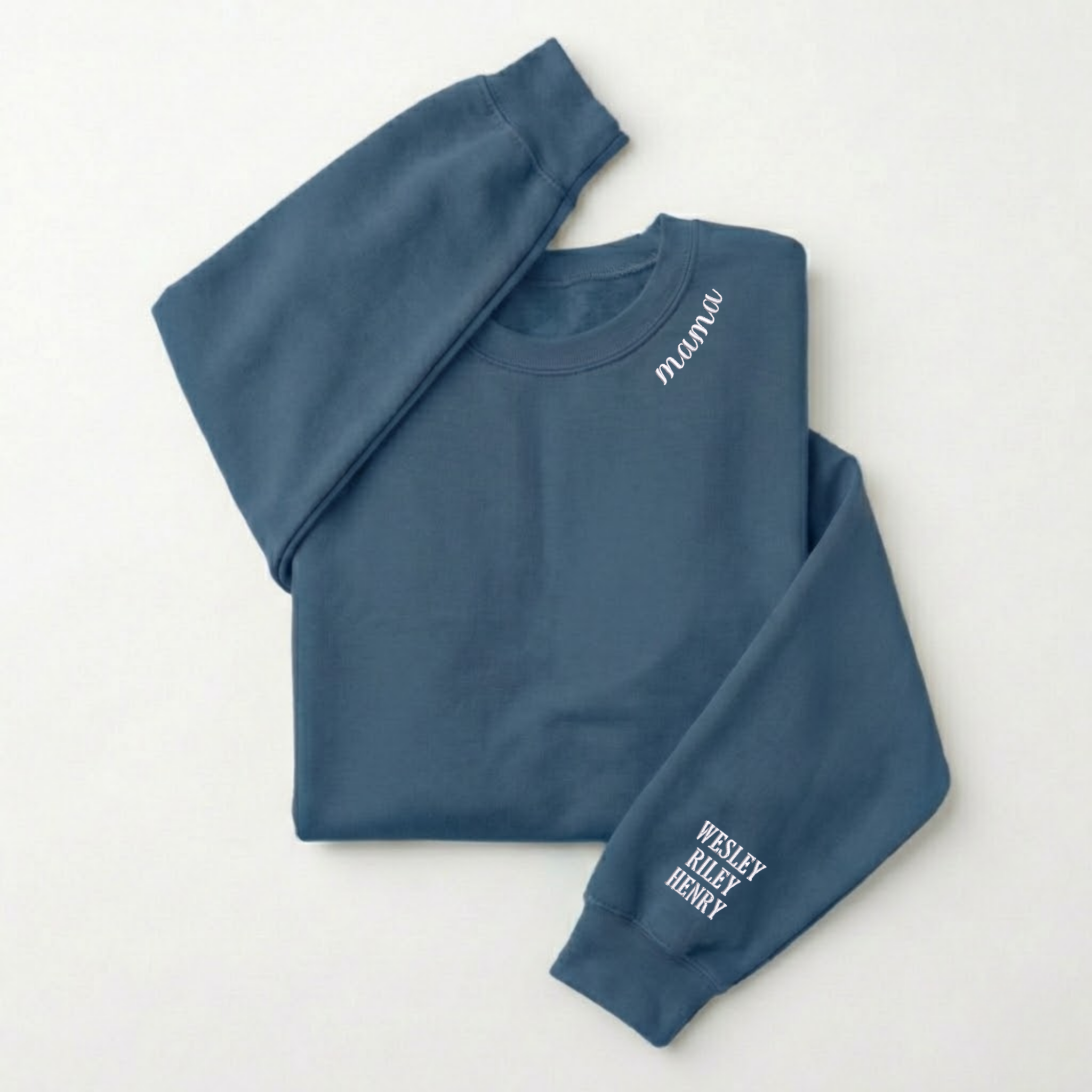 Neckline Sweatshirt with Sleeve Names