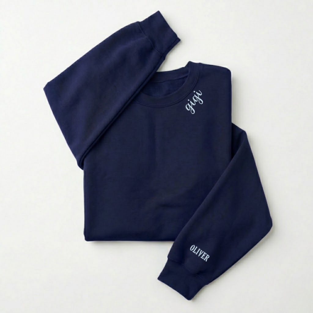 Neckline Sweatshirt with Sleeve Names