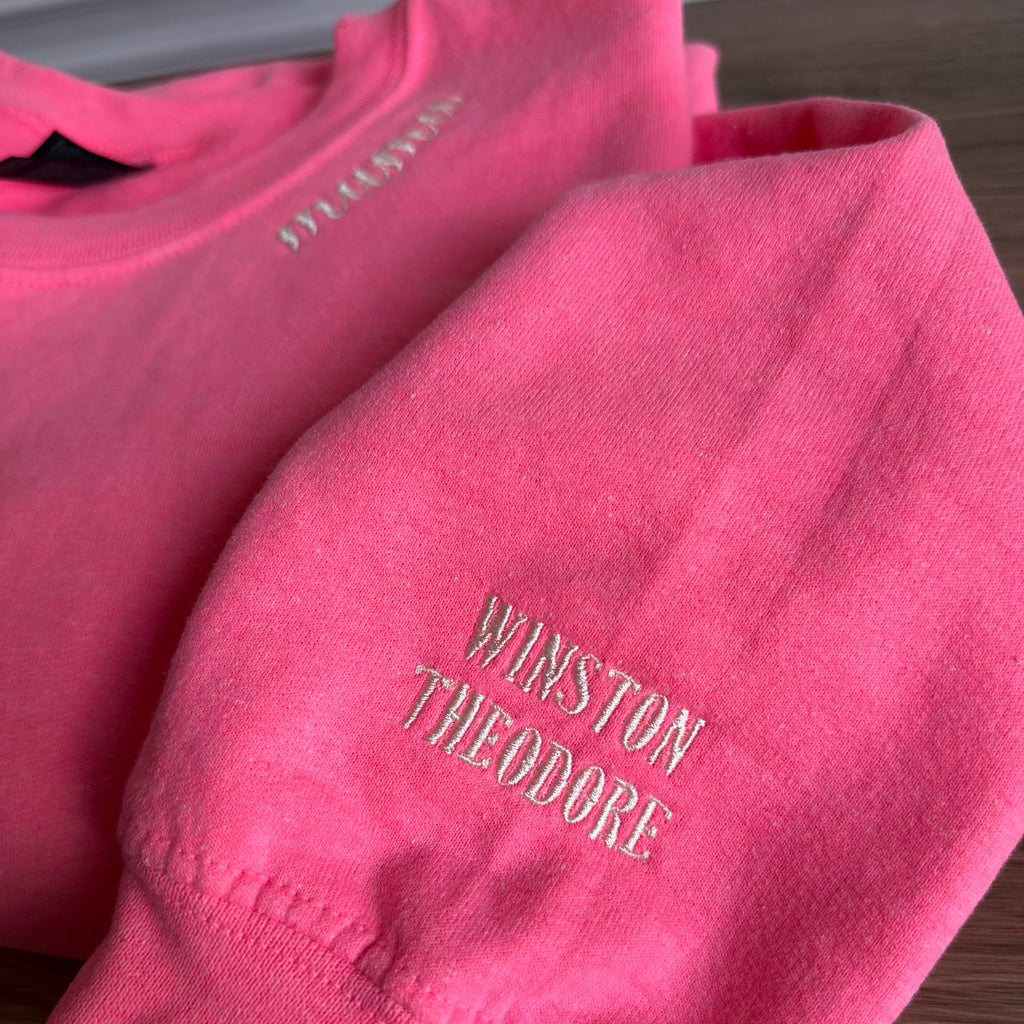 Neckline Sweatshirt with Sleeve Names