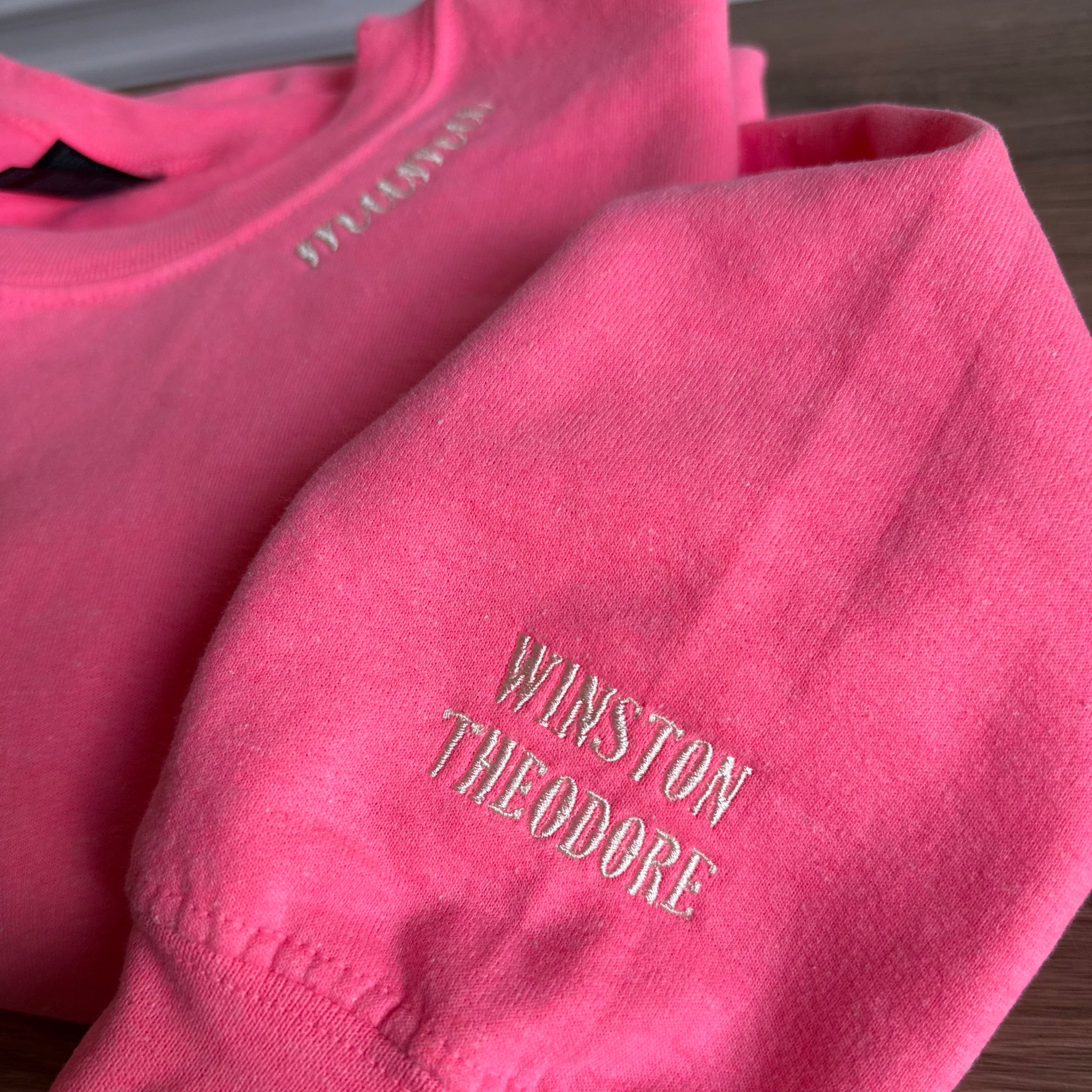 Neckline Sweatshirt with Sleeve Names