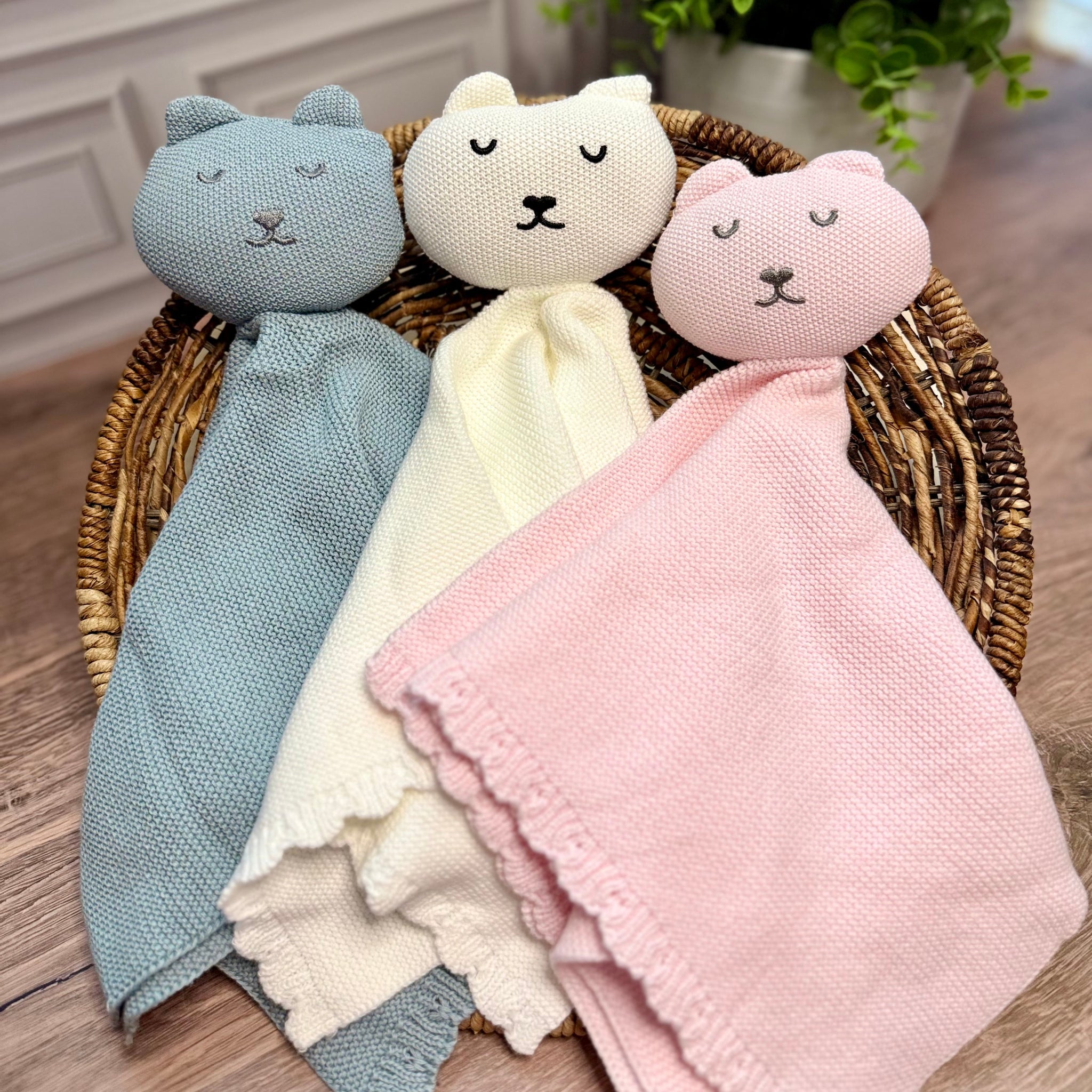 Personalized Knit Bear Lovey