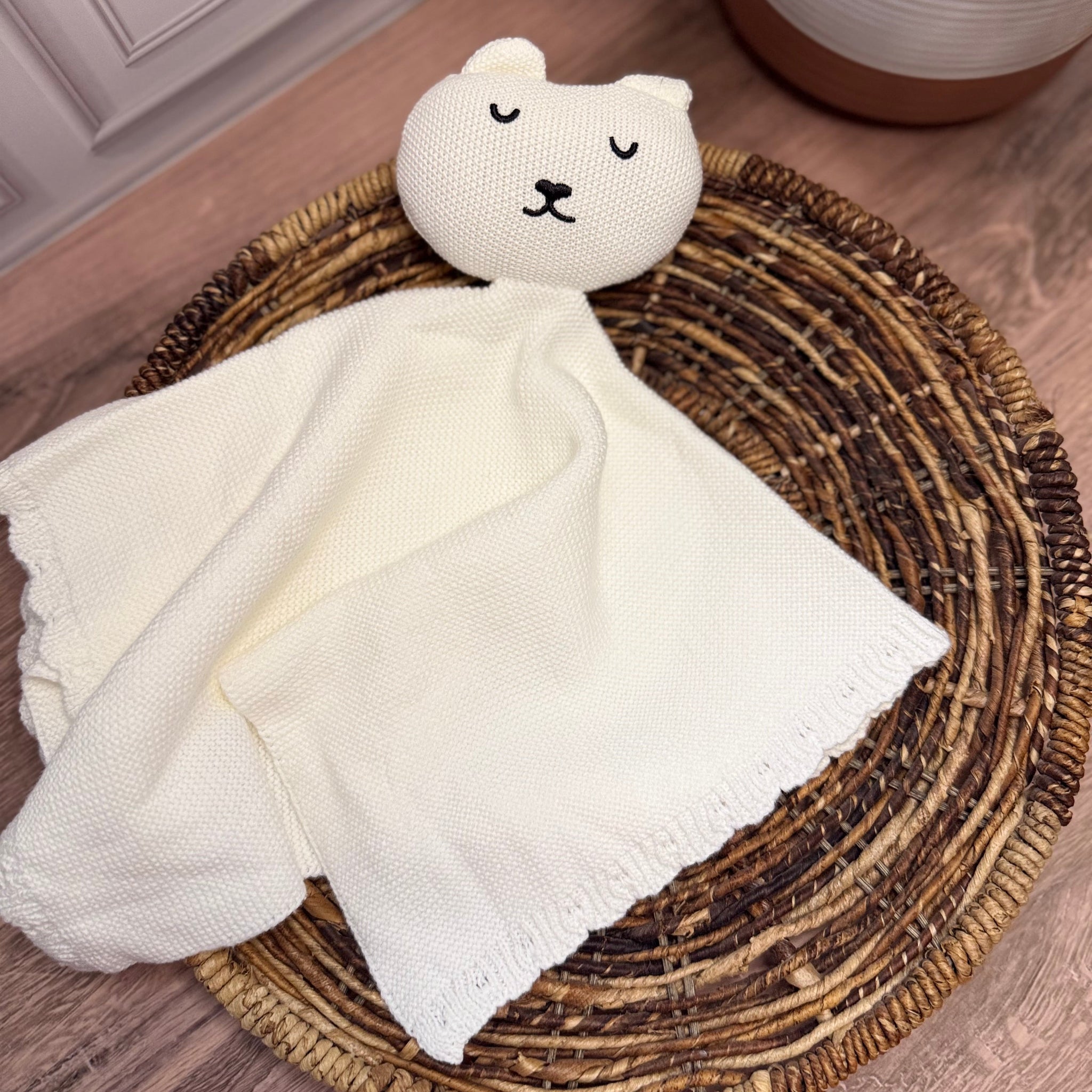 Personalized Knit Bear Lovey