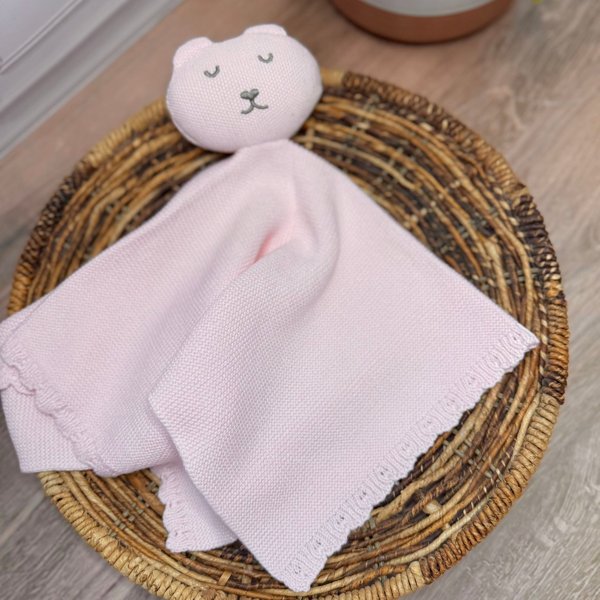 Personalized Knit Bear Lovey