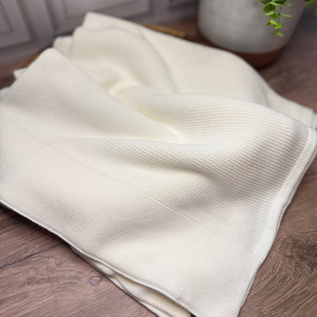 Personalized Straight Edge Knit Baby Blanket