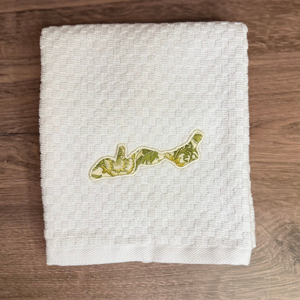 Lake Geneva Appliqué Kitchen Hand Towels