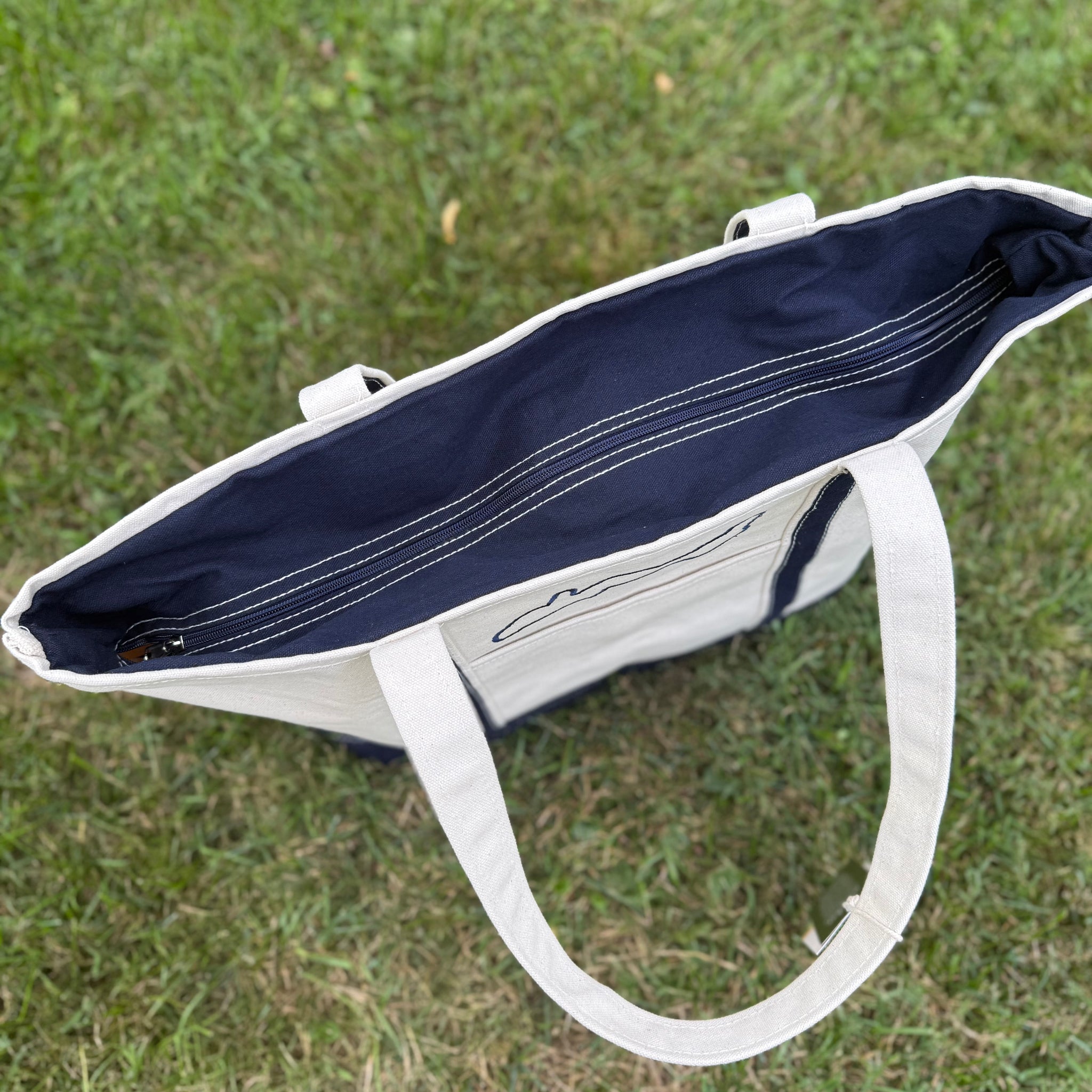 Canvas Lake Tote Bag - Large