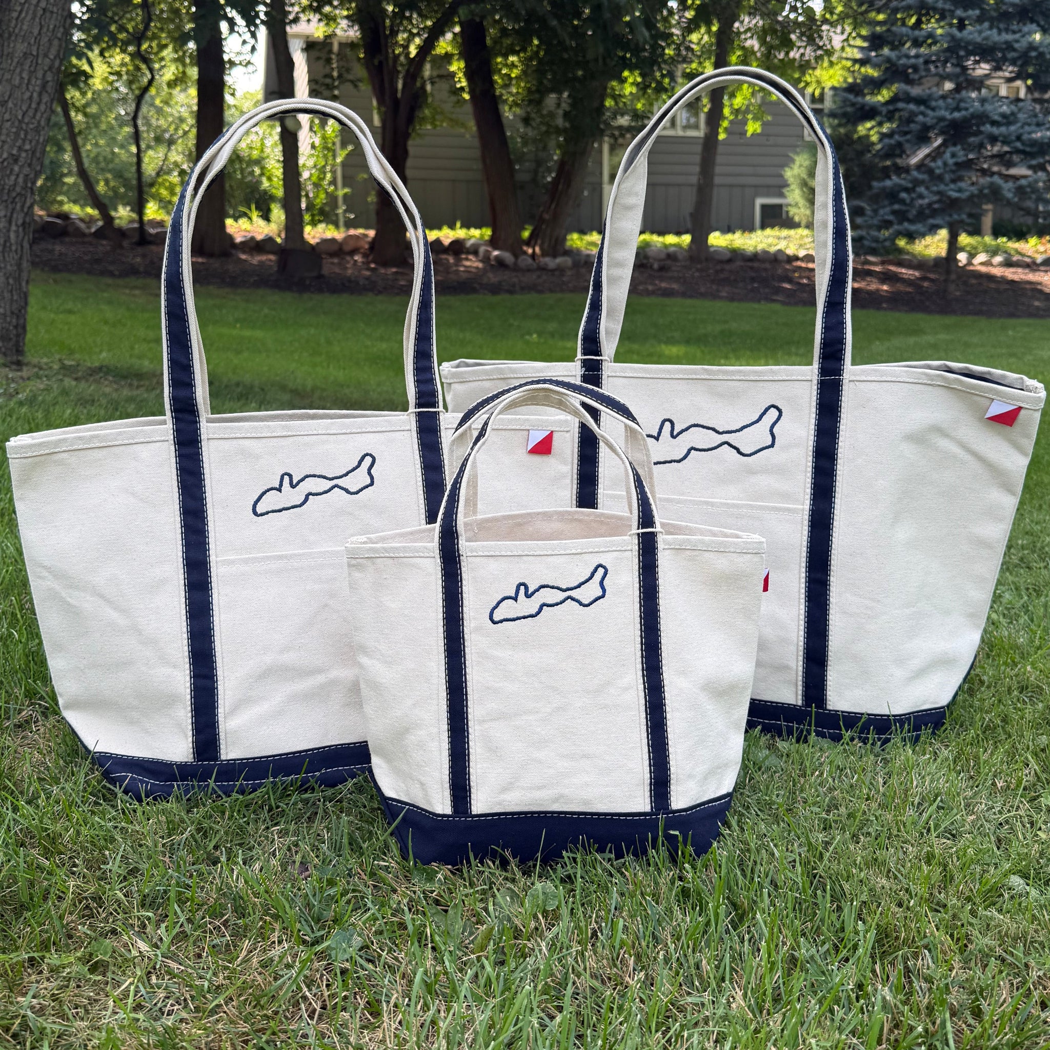 Canvas Lake Tote Bag - Large
